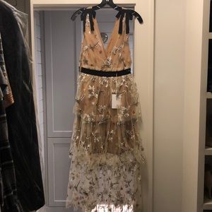 Self Portrait Star Mesh midi dress Size 4